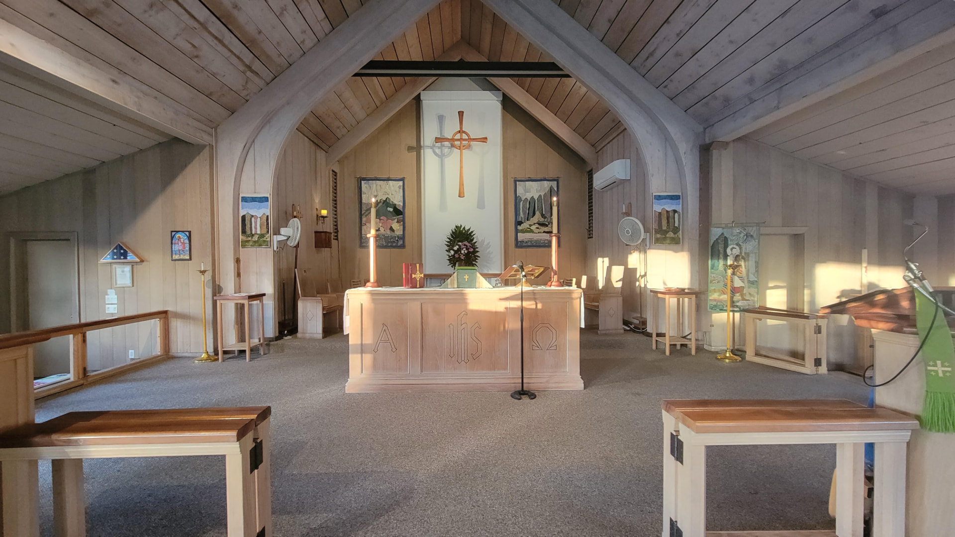 The altar and sanctuary interior of St. Christopher's Episcopal Church in Kailua